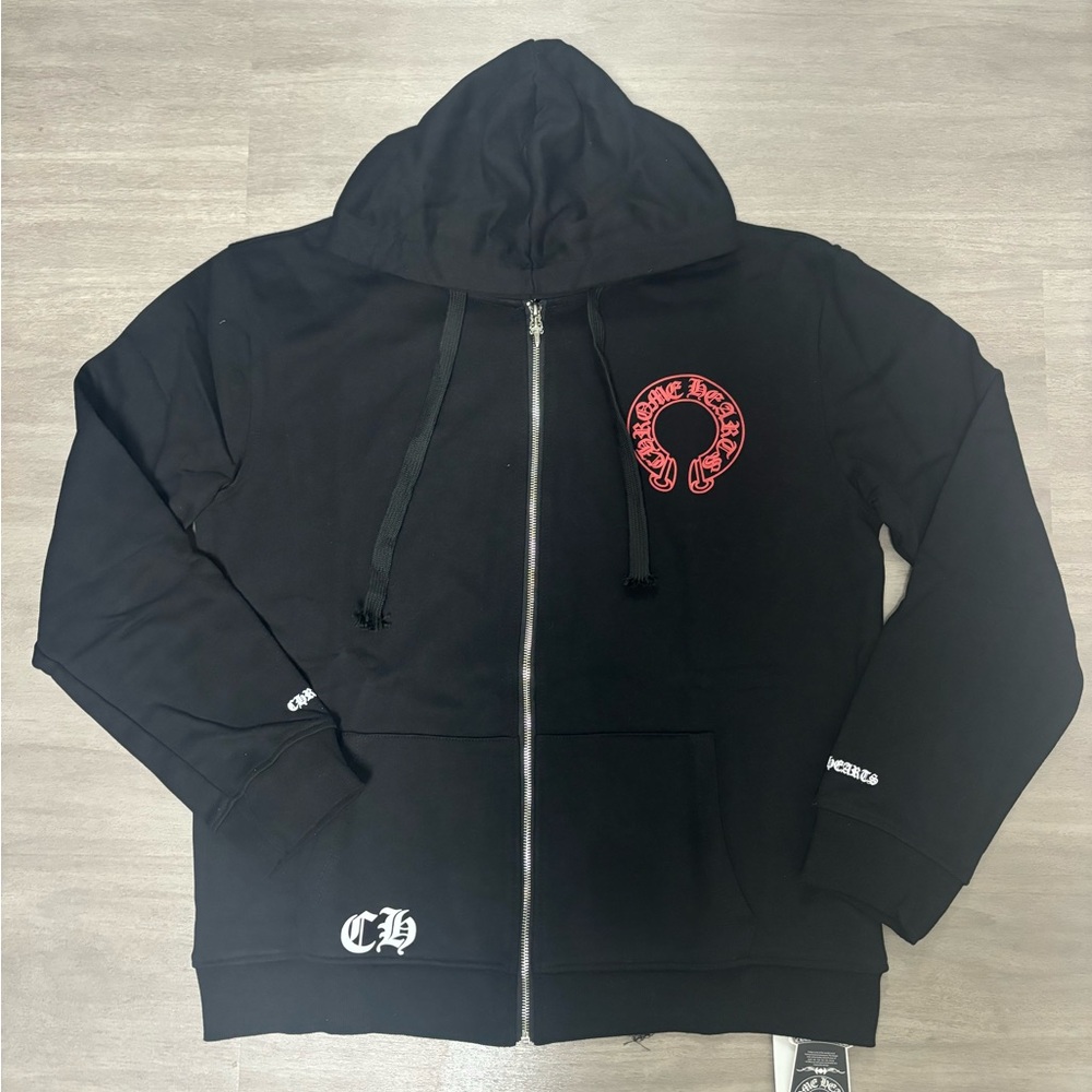 Chrome Hearts Red Horseshoe Hoodie